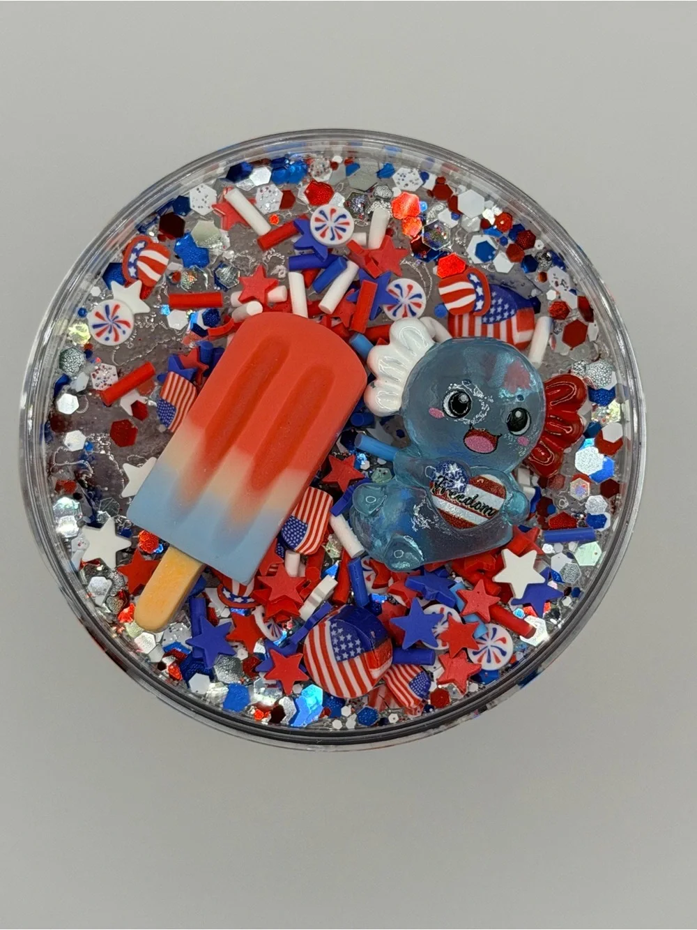 Rocket Bomb Slime - Red, White & Blue Scented Party Slime